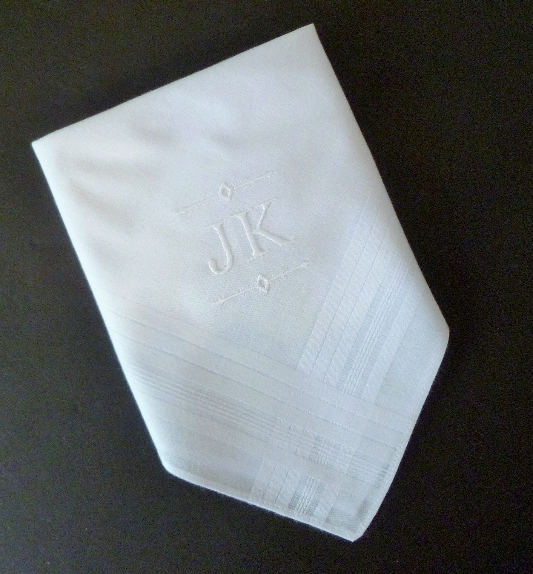 Bianco su fazzoletto bianco monogramma matrimonio Hankerchief Etsy