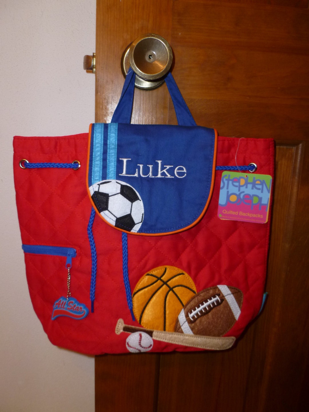 Personalized Stephen Joseph SPORTS Baseball Kids Backpack Easy Etsy