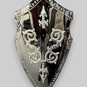 Medieval Stainless Steel Armor Shield | Historical Knight LARP Battle Steel Shield | Perfect For Display And Combat Shield