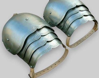 Hombreras medievales de acero para LARP y SCA / Hombreras medievales de acero para LARP y SCA