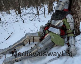 Gothic 15th Century Knight Armor Suit | Full Body Armor Suit For LARP And Cosplay | Combat LARP And Reenactment Knight Armor Suit