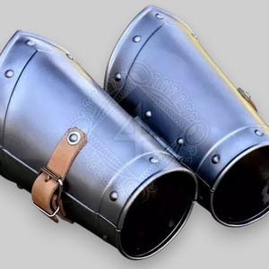 Paire de brassards en acier pour GN Warrior | Protège-mains blindé pour costume de GN | Armure de protège-bras pour le cosplay et la reconstitution