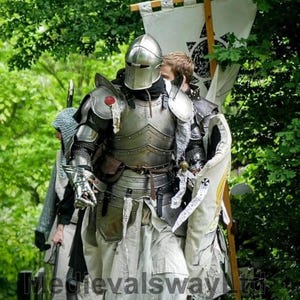 Barbute Full Armor Suit | Full Body Plate Armor For Medieval Reenactment And Cosplay | Barbuta Knight | Steel Cosplay Outfit For Reenactment