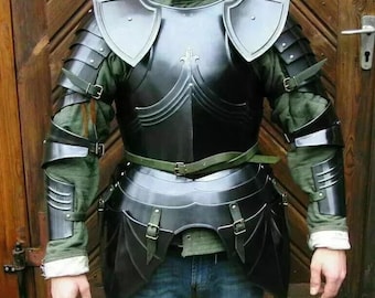 Halve wapenrusting | Gothic halfpantserkostuum | Gotische 15e-eeuwse kogelvrije vesten voor cosplay en re-enactment | LARP-pantser