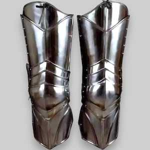 Medieval Knight Upper Leg Steel Guard Greaves Set | Gothic Upper Leg Armor Protection For LARP, Cosplay And Costumes