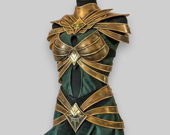 Elven Queen’s Battle Armor Suit | Enchanted Steel Full Body Lady Knight Female Armor Suit With Steel Corset, Pauldrons And Skirt