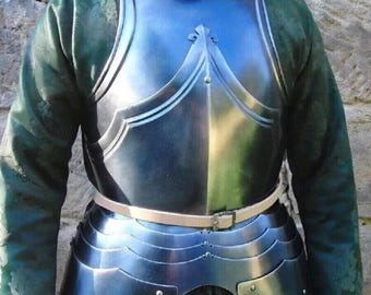 中世の騎士ゴシックキュイラス胸当てアーマー | LARP 戦士スチール胸当て | ダークファンタジー戦士用スチール胸当てアーマー