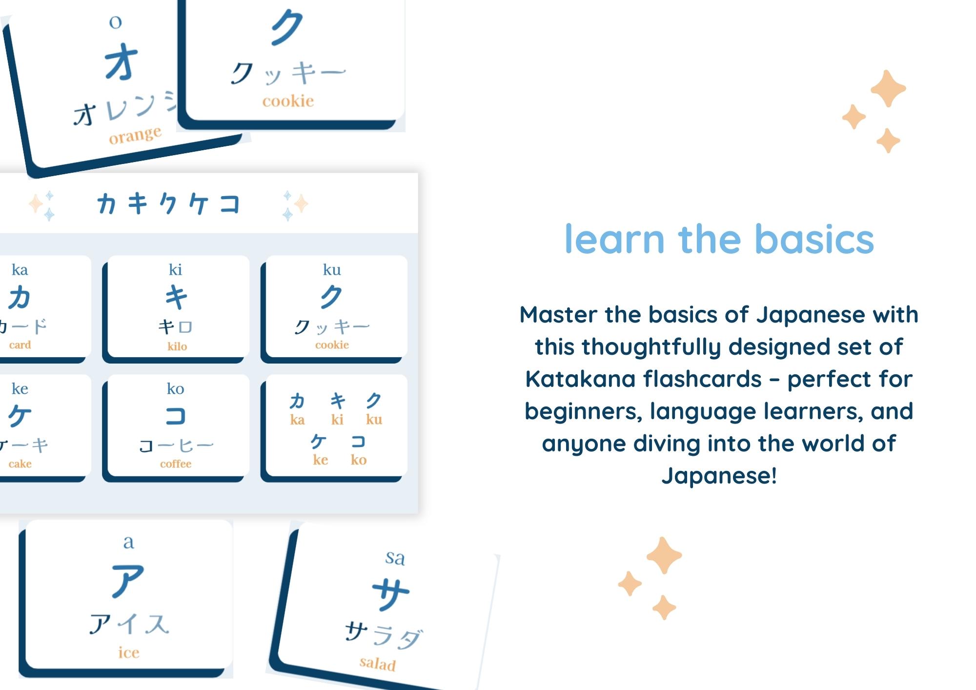 Learn Japanese Katakana - Printable Flashcards – Digital PDF - Etsy