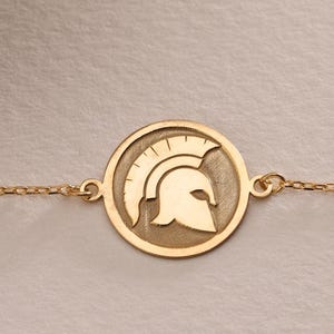 Silver Spartan Warrior Bracelets, Custom Gladiator Charm, Helmet Bracelets, Knight Jewelry, Mythology Medieval Bracelets, Birthday Gift Mom