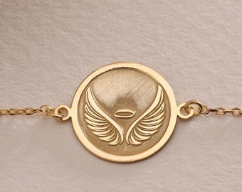 Bransoletka ze skrzydłami anioła ze srebra, Bransoletka ze skrzydłami anioła, Bransoletka ze skrzydłami anioła ze srebra 925K, Minimalistyczna bransoletka ze skrzydłami anioła, Prezenty z biżuterią anioła, Prezent urodzinowy dla mamy