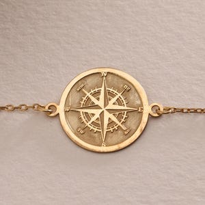 Silver Compass Bracelet , Compass Gift , 925K Silver Minimalist Compass Bracelet, Friendship Bracelet Gifts , Birthday Gift Mom
