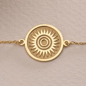 Silver Sun Bracelet , Solar Celestial , Sun Bracelet, 925K Silver Minimalist Sunshine Bracelet, Celestial Jewelry Gifts , Birthday Gift Mom