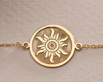 Zilveren zonarmband, zonnecel, zonarmband, 925K zilveren minimalistische zonneschijnarmband, hemelse sieraden geschenken, verjaardagscadeau moeder