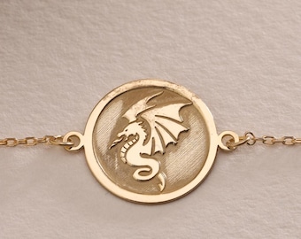 Silver Dragon Bracelet , Personalized Dragon Bracalet , Silver Dragon Charm Jewelry, Animal Charm, Birthday Gift Her , Birthday Gift Mom