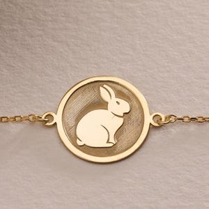 Silver Bunny Rabbit Bracelet ,Personalized Rabbit Bracalet ,Silver Minimalist Rabbit Charm Jewelry , Tiny Bunny Bracelet , Birthday Gift Mom