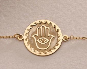 Hand Of Fatima Bracelets, Hamsa Hand Jewelry, Gift For Her, Evil Eye Bracelet, Hamsa Bracelet ,Protection Good Luck Charm ,Birthday Gift Mom