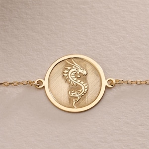 Silver Dragon Bracelet , Personalized Dragon Bracalet , Silver Dragon Charm Jewelry, Animal Charm, Birthday Gift Her , Birthday Gift Mom