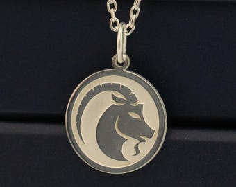 Aries Ram Necklace , Ram Handmade Charm Aries Zodiac Sign Jewelry, Aries Ram Pendant, Horoscope Necklace, Animal Necklace, Birthday Gift