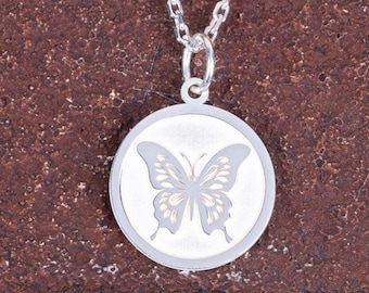 Butterfly 925 Sterling Silver Necklace – Minimalist Nature Pendant for Women, Delicate Butterfly Jewelry, Birthday Gift, Best Friend Gift
