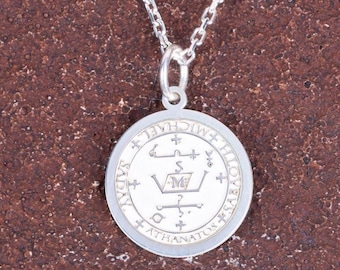 Archangel Michael Seal Pendant 925 Sterling Silver Necklace – Powerful Protection Amulet, Spiritual Angel Talisman Jewelry, Meaningful Gift