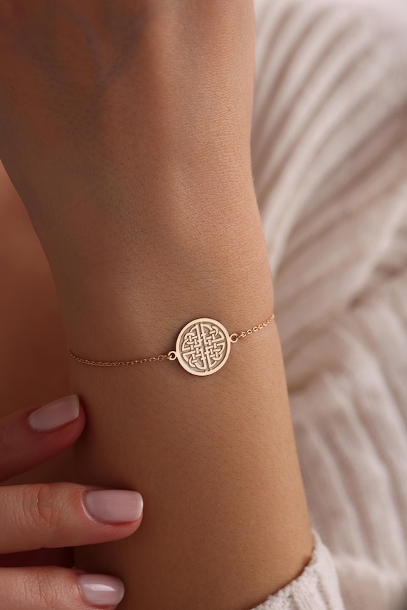 KINGWHYTE Keltische armbanden voor vrouwen, 925 sterling zilver