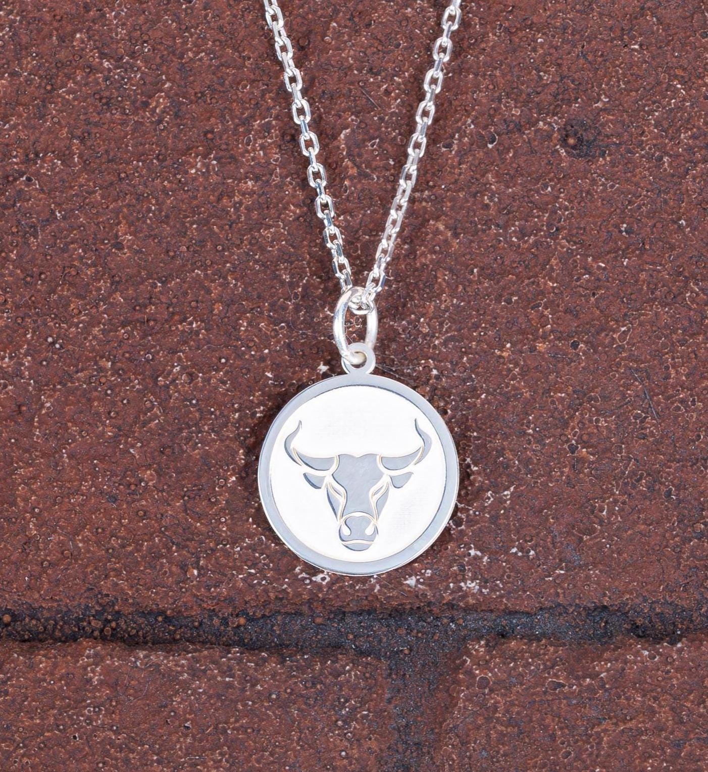 925 Collana IN Argento Sterling & 800 Ciondolo / Segno
