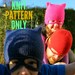 Multi-Size Knit Superhero Hat Pattern - Adult, Teen, Toddler - Knit Pattern Only - Cat Hat - Burglar Hat - Masked Superhero Costume
