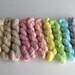 Choufunga / Cupcake Sock Mini Skein Pack 120g / handdyed superwash merino / semi solid / creativity pack / crochet / mini / pastel rainbow