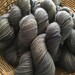 Twisty Face / In the Dark / kettle dyed / hand dyed superwash blue faced leicester wool / indie dyer / ooak yarn / fingering / bfl sock