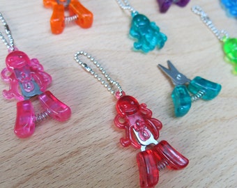 HiyaHiya Octopus Snips / tiny craft scissors / sewing notions / knitting notions / knit tool / key chain / portable yarn snips / cephalopod