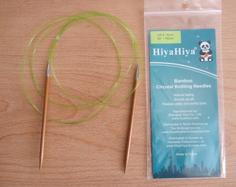 HiyaHiya 60" Bamboo Circular Knitting Needle / knitters gift / shawl knitting / 150cm knitting needle / craft tool