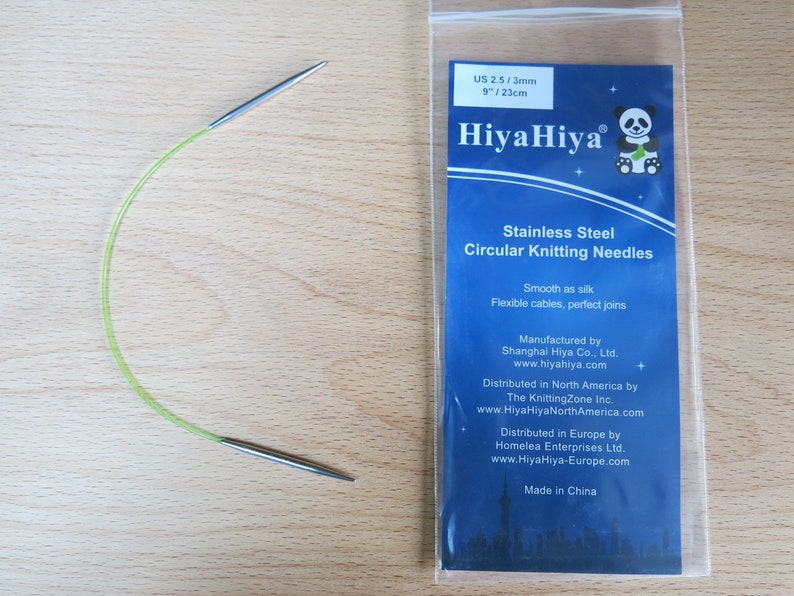 Steel Knitting Needles 23cm Size US 9 HiyaHiya Circular 9-inch . 5.5mm