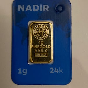 1, 2.5, 5 GRAM 24K .995 GOLD BAR