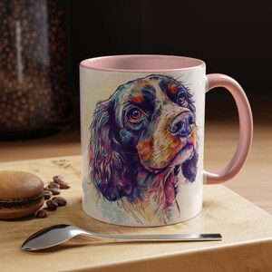 English Cocker Spaniel Lover Mug #2, Dog Lovers Gift, Love Comes in All Furs, Coffee Cup for Pet Owners, Animal Theme Drinkware