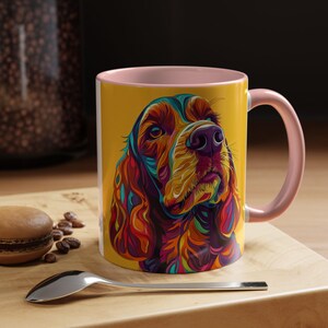 English Cocker Spaniel Lover Mug #4, Dog Lovers Gift, Love Comes in All Furs, Coffee Cup for Pet Owners, Animal Theme Drinkware