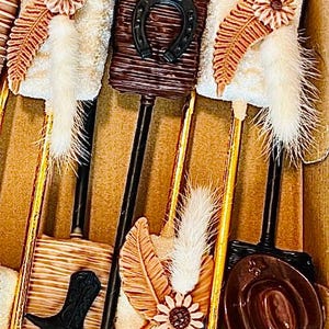 Boho Cowboy Western Cowgirl Chocolate Treats Dipped Drizzled Pretzels Rice Krispies Cakepops Cakesicles Oreos Baby Shower Birthday Boots Hat