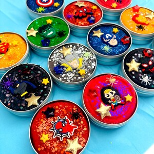Plastilina sensorial de superhéroes: obsequios para fiestas, regalos de cumpleaños, regalos de viaje / Plastilina perfumada hecha a mano / 100 g de plastilina / Para mayores de 3 años imagen 16