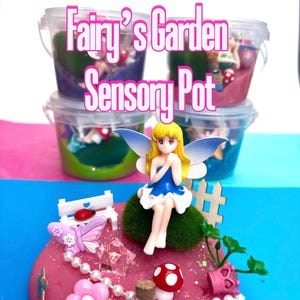 Fairy Magic Garden Playdough Pot with Handle | Homemade Scented Play Dough | Fairy Gift | Party Favours | Travel Play | 3 +