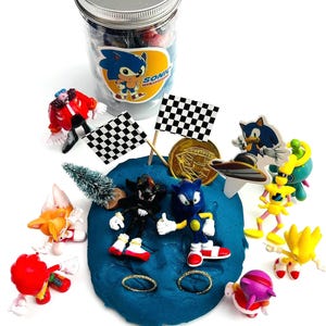 Sonic Swift Maxi Sensory Play-Dough Jar – Homemade, Non-Toxic, Kids Activity Gift, Birthday Party Favor, Blue Sensory Dough Jar