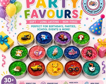 Mini plastilina para fiestas, kit de actividades sensoriales para niños, regalos para el aula, viajes, bolsas de fiesta, rellenos para bolsas de cumpleaños (Reino Unido / Mayores de 3 años)