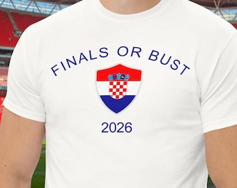 Koszulka piłkarska Chorwacja Koszulka meczowa na dzień meczu dla kibica piłki nożnej Prezent dla mamy piłkarza Koszulka dla taty piłkarza Koszulka drużyny piłkarskiej Prezent dla mężczyzny