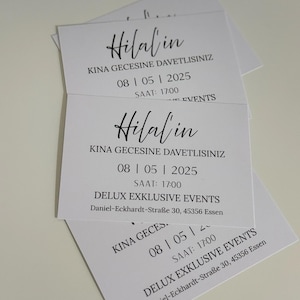 Kina Davetiye personalizado – Convites elegantes de noite com hena para celebrações inesquecíveis – Design tradicional e moderno