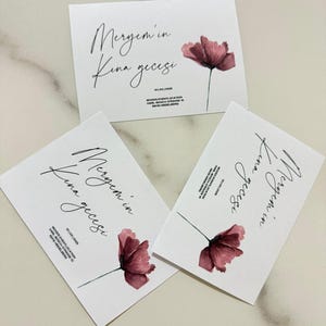 Personalized Kina Davetiye | Henna Evening Invitation Turkish | Stylish invitations for henna night & wedding