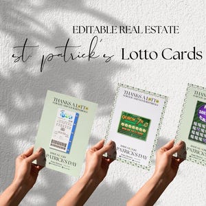 Grundbesitz St. Patricks Day Lottokarte St Patricks Day Bearbeitbare Lotteriekarte für Makler St. Paddys Day Grundbesitz Mailer Lotto Pop By