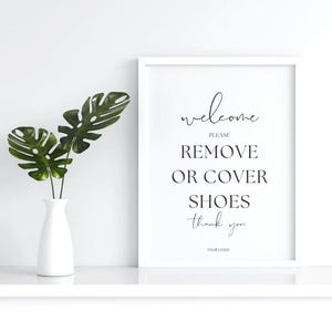 Realtor Open House Sign: Remove Shoes Printable (PDF Download)