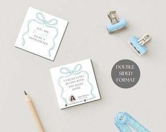 Real Estate First Time Buyer Pop By Tag Template for Realtor Editable Open House Gift Tag You are Mint To Be a Homeowner Summer Giveaway Tag