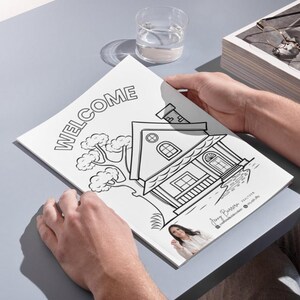 Real Estate Open House Coloring Book: Editable Realtor Activity Pages (Digital Download)
