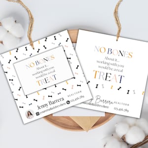 Realtor Dog Treat Pop-By Tag Template: Client Gift (Digital Download)