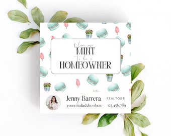 Realtor Open House Tag: Mint To Be Homeowner Favor (Digital Download) First Time Buyer Client Gift
