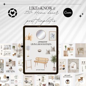 LTK Home Decor Canva Templates: Influencer Content Creator (Digital Download)